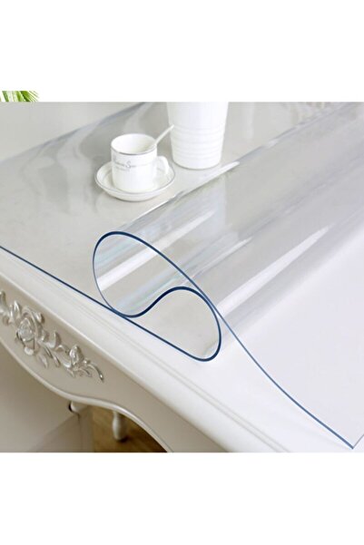 CLK Home 70x130 Cm Şeffaf Pvc Masa Örtüsü 2,5 Mm Kalınlık Cam Gibi Saydam Mas...