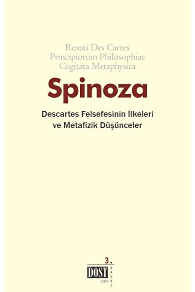 Genel Markalar Descartes Felsefesinin Ilkeleri Ve Metafizik Düşünceler - Benedictus De Spinoza