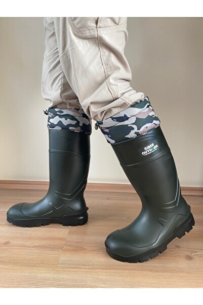 SİBER OUTDOOR Erkek Haki Kamuflaj Konçlu Çizme