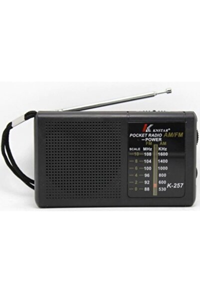 Genel Markalar Cep Tipi Taşınabilir Am / Fm Radyo K-257 Pilli Pra-1470683-062...