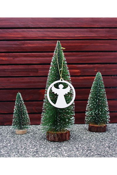 Lora Wedding Ornament pentru brad de Crăciun cu sclipici de 6 cm (6 buc.)