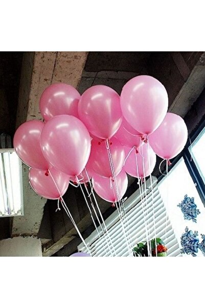Ekin Süs 10 قطع بالون لاتكس وردي معدني