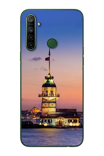 Spoyi Kız Kulesi Tasarımlı Süper Şeffaf Silikon Telefon Kılıfı Oppo Realmi 5i