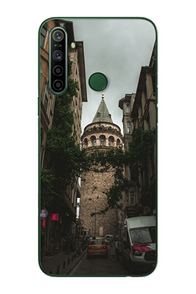 Spoyi Galata Tasarımlı Süper Şeffaf Silikon Telefon Kılıfı Oppo Realmi 5i