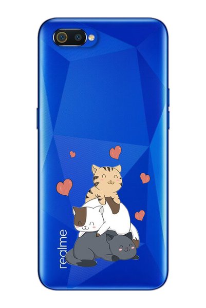 Spoyi Cat Brothers Design Super Transparent Silicone Phone Case Oppo Realmi C2