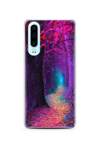 Spoyi Super Transparent Silicone Phone Case Huawei P30 with Autumn Design