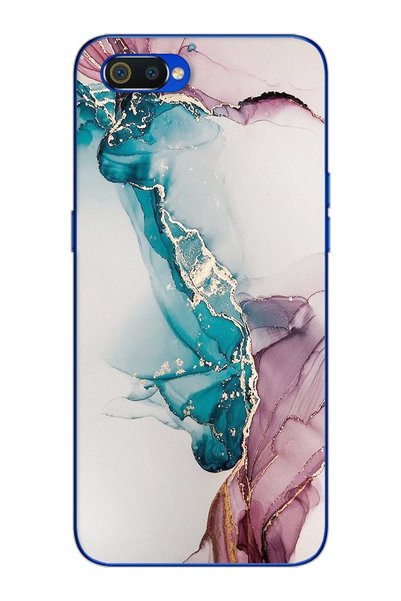 Spoyi Super Transparent Silicone Phone Case with Smoke Marble Design Oppo Rea...