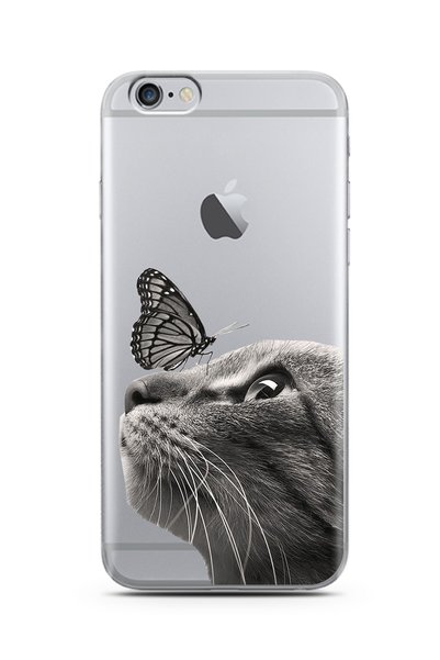 Spoyi Cat Butterfly Design Super Transparent Silicone Phone Case iPhone 6S