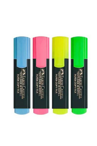 Faber Castell Set of 4/yellow-pink-green-blue