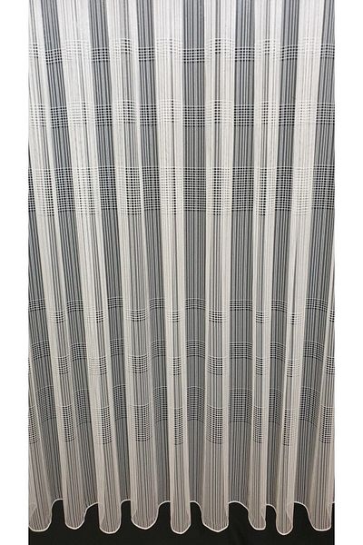 Brillant Rüyaper Horizontal Striped 1/3 Tight Pleat Tulle Curtain