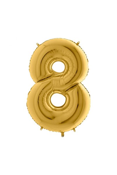 Dipak بالون فويل ذهبي 40 بوصة 100 سم ( 8 ) رقم