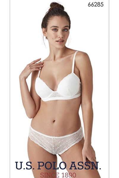 U.S. Polo Assn. Kadın Ekru Dolgulu Sütyen Takım 66285