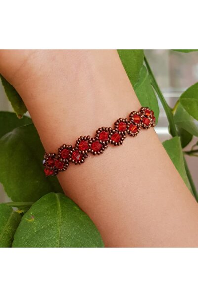 Handmade By HLY سوار من حجر الكريستال مصنوع يدويًا