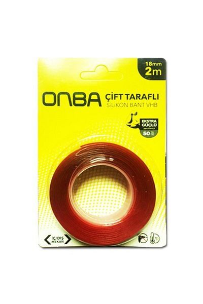 ÖĞRETMENLER OFİS & KIRTASİYE Double Sided Acrylic Transparent Silicone Tape 18mm*2m