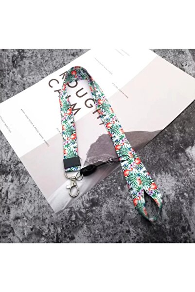 kürkçü Curea pentru gât cu model flamingo mixt, curea pentru gât pentru cardu...