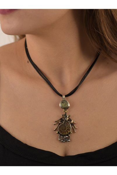 Gümüşhanesi Otantik Kadın El Yapımı Doğal Taşlı Kolye