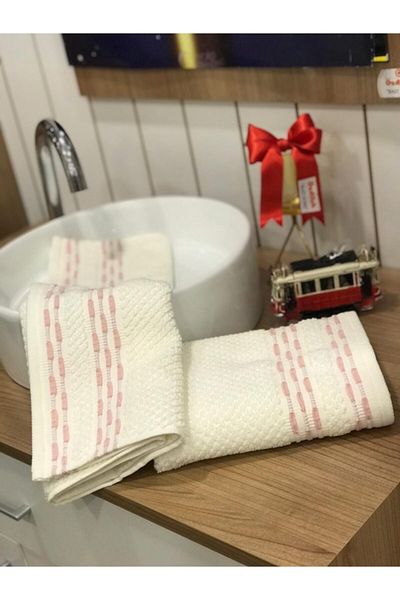 Özdilek Bronie 2-Piece Hand-Face Towel 50x90 Powder
