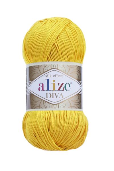 Alize (5 τεμάχια) Diva 110 Κίτρινο Πλεκτό Χέρι Νήματα Γιλέκο Μπλούζα Μαντίλι Νήματα Supla Shawl
