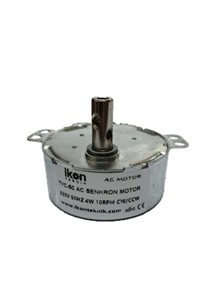 İKON TEKNİK AC SENKRON MOTOR TYC 50 4 Watt 10 RPM 220 Volt CW/CCW ÇİFT YÖNLÜ ...