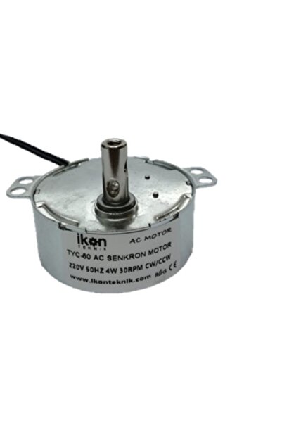 İKON TEKNİK AC SENKRON MOTOR TYC 50 4 Watt 30 RPM 220 Volt CW/CCW ÇİFT YÖNLÜ ...