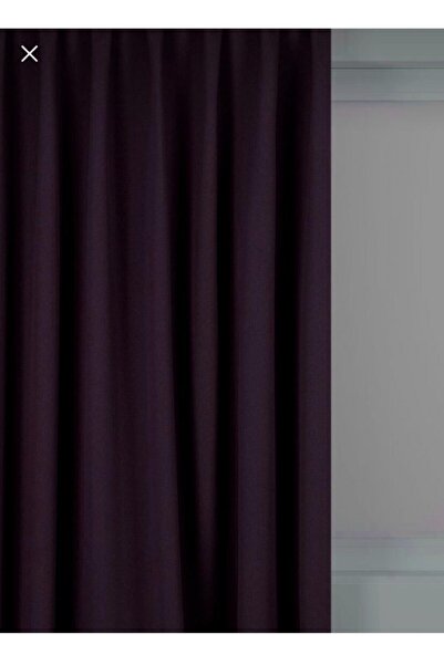 Taç Rüyaper Country Tarz Hasır Termal Karartma Blackout Mürdüm Fon Perde Tek ...