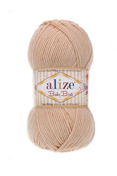 Alize Baby Best 382 Πλεκτό Χέρι Πούδρα - 5 Κλωστές Γιλέκο και Ζακέτα