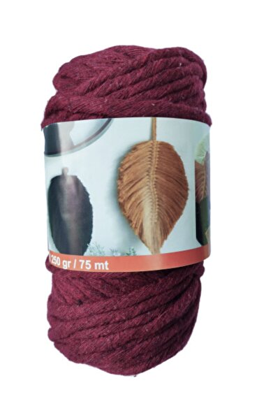 platin hediyelik Βαμβακερό κορδόνι μακραμέ χοντρό κορδόνι σε χρώμα μπορντό 25...