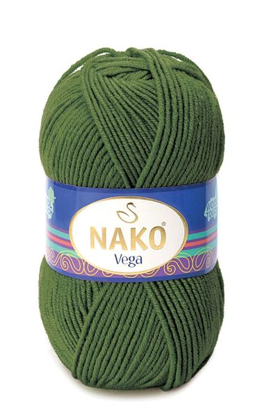 NAKO 5 قطع من خيوط الحياكة اليدوية Vega 1989 باللون الكاكي