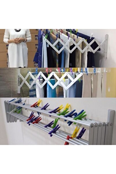COMPACT Çamaşır Kurutma Askısı 90 Cm 9 Askı 7,2 Metre Askı Alanı