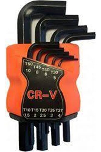 haktaş 6 Köşe 9 Parça Alyan Takımı Seti Siyah Ve 180 mm