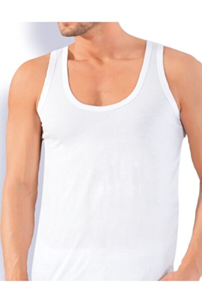 by İGP White Large Size Oversize Cotton Men's Tank Top