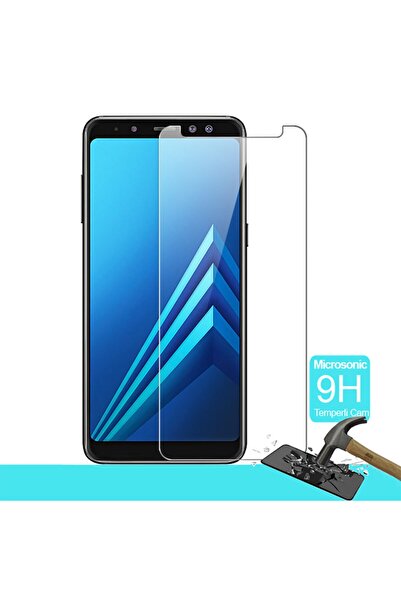 Microsonic Galaxy A8 2018 Temperli Cam Ekran Koruyucu Kırılmaz Film
