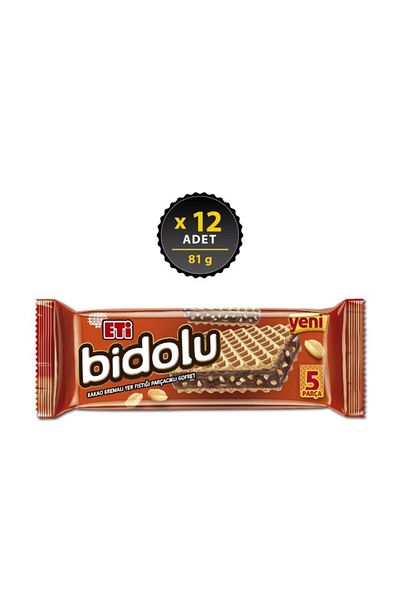 Eti 12 Pieces of Cocoa Cream Peanuts - Particulated Wafer 81 g