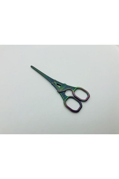 OzanTuhafiye Eiffel Tower Sewing Embroidery Promise Engagement Scissors Multicolor