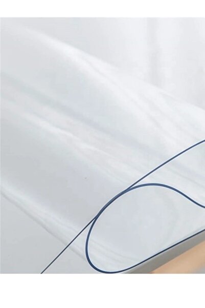 ERKSOLHOME Şeffaf 1,4 Mm Es 90 Cm Yuvarlak Kalın Pvc Kaymaz Masa Örtüsü Koruyucu