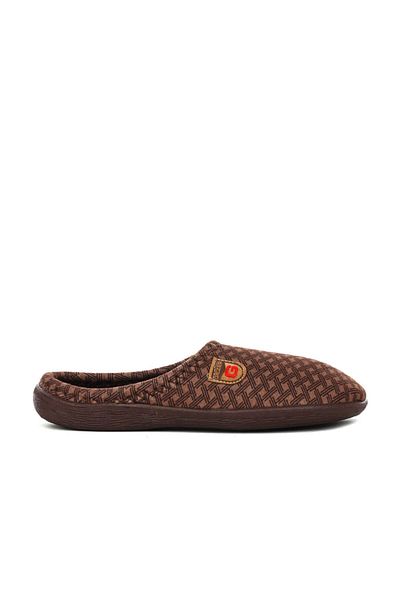 GEZER Men's Brown Winter House Slippers 12677