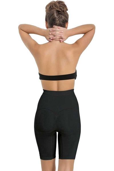 Miss Fit Women's Black Long Leg Silicone Corset