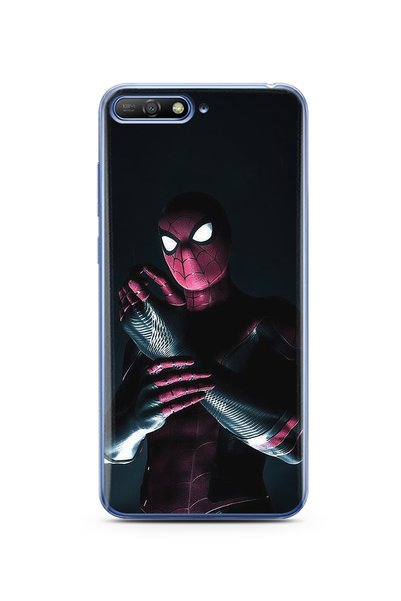 Spoyi Spiderman Design Super Transparent Silicone Huawei Y6 2018 Phone Case