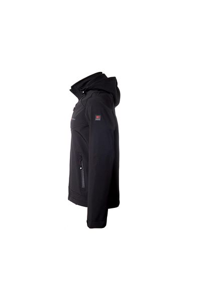 Cresta Ανδρικό μαύρο μπουφάν με κουκούλα Softshell