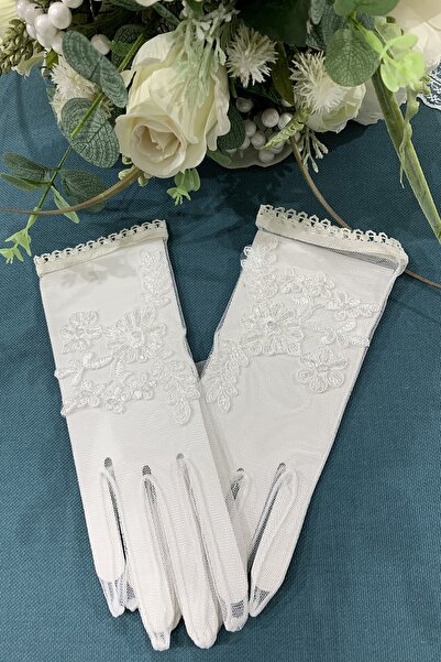 Turkuaz Білі рукавички для нареченої