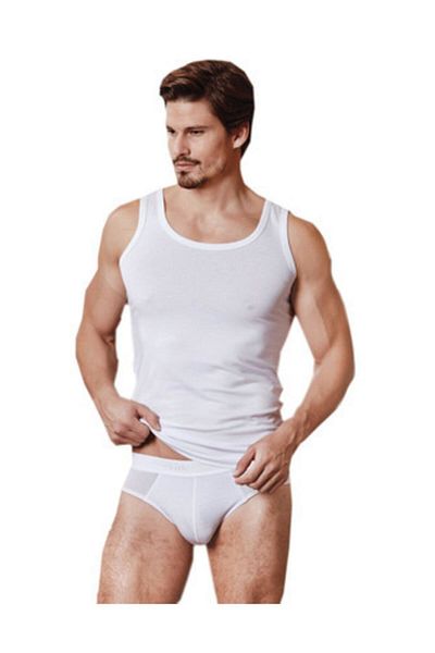 Berrak 12-Piece Men's White Men's Athlete Slip Panties Set