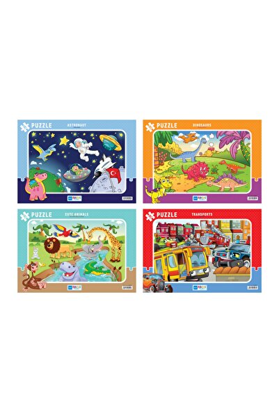 Blue Focus لغز إطار مكون من 30 قطعة - مجموعة مكونة من 4 رواد فضاء للأولاد، دي...