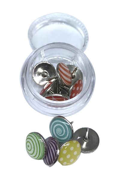 Vox Art - 12 Colorful Panel Pin Fastener