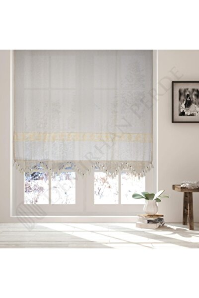 Demirhan Perde ستارة من التول الطبيعي مع مكعب متوسط من القطن