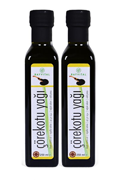 BAYVİTAL 2 Adet X 250 Ml Soğuk Sıkım Çörek Otu Yağı (çörekotu Yağı) 500 Ml