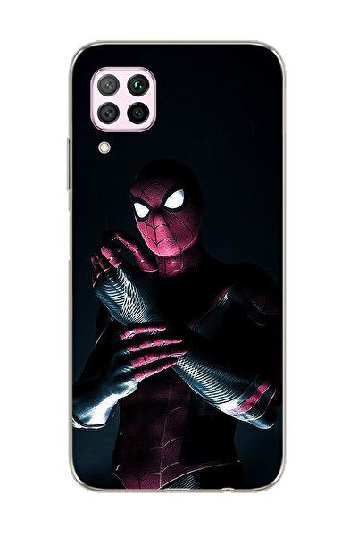 Spoyi Örümcek Adam Tasarım Süper Şeffaf Silikon Telefon Kılıfı Huawei P40 Lite