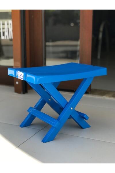 Saban Mavi Katlanabilir Tabure