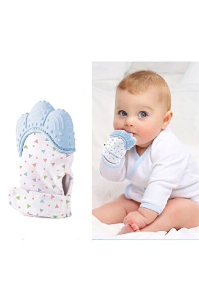 Weego Diş Kaşıyıcı Desenli Hışırtılı Eldiven Mint Mavisi 0-12 Ay