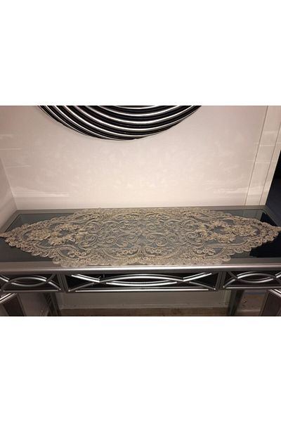 Çt Çeyizci Tekstil Aleargă unică din dantelă franceză de culoare aurie