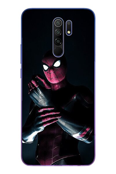Spoyi Örümcek Adam Tasarım Süper Şeffaf Silikon Telefon Kılıfı Xiomai Redmi 9